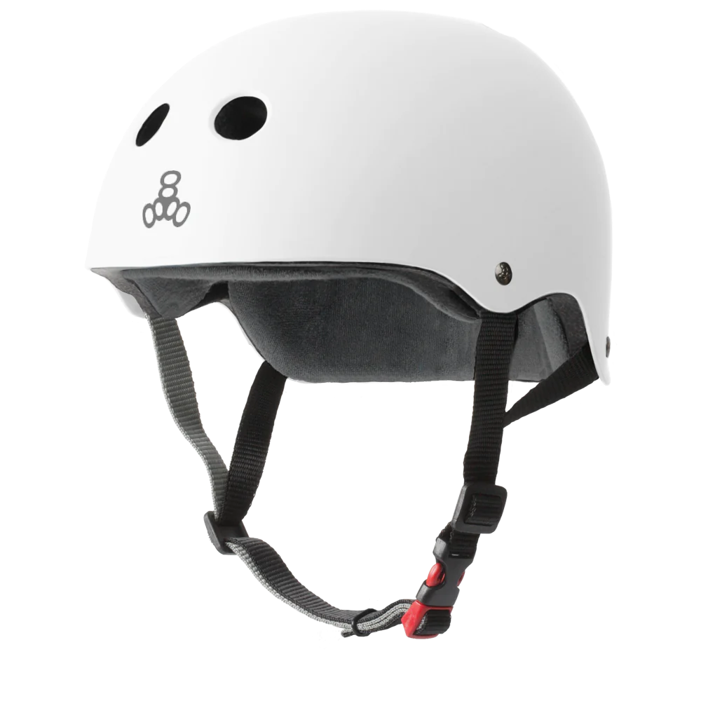 фото Шлем triple 8 certified sweatsaver helmet, wht rbr, xs/s triple eight