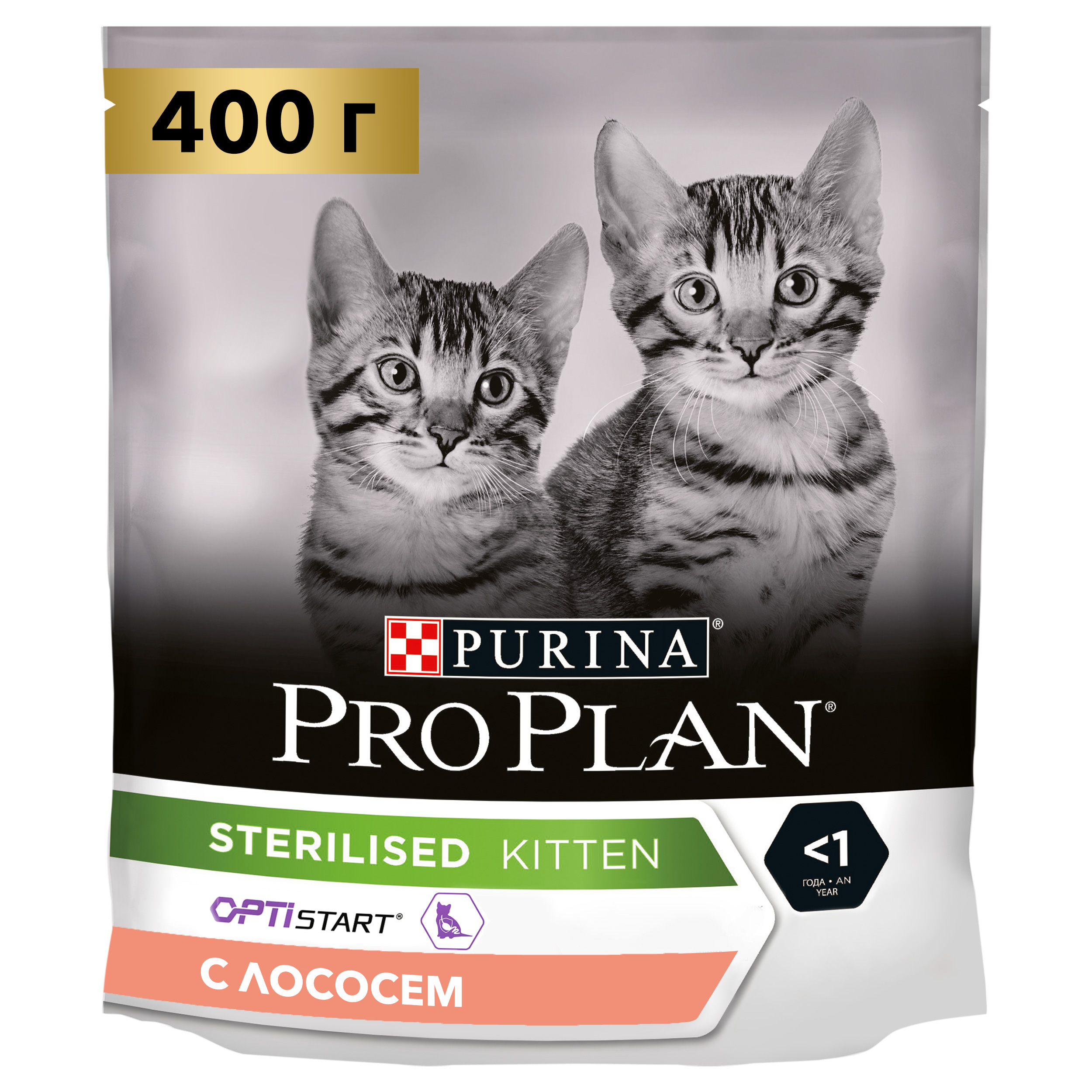 фото Сухой корм для котят pro plan sterilised kitten, с высоким содержанием лосося, 0,4кг