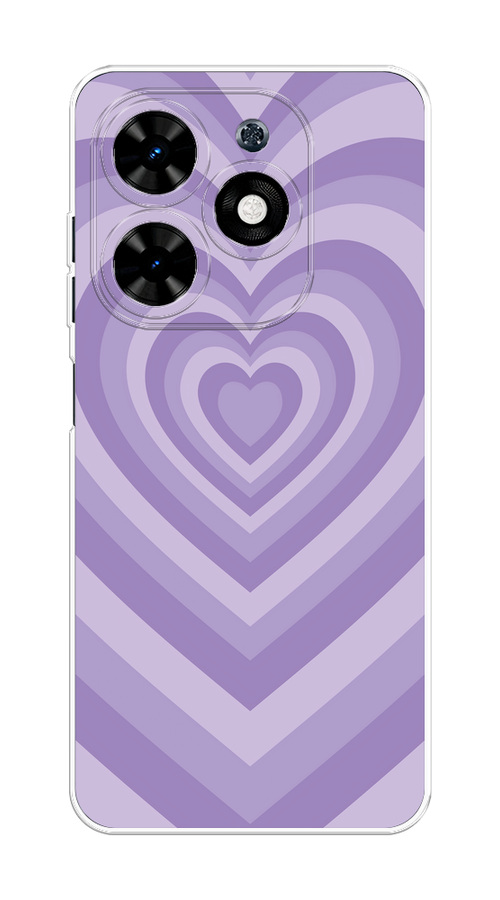 

Чехол на Tecno Spark 20C "Violet heart latte", Фиолетовый, 304950-1