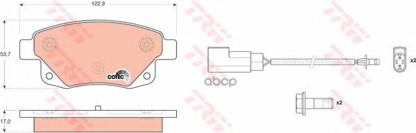 

Тормозные колодки TRW/Lucas задние для Ford Fransit, Tourneo Connect GDB1725