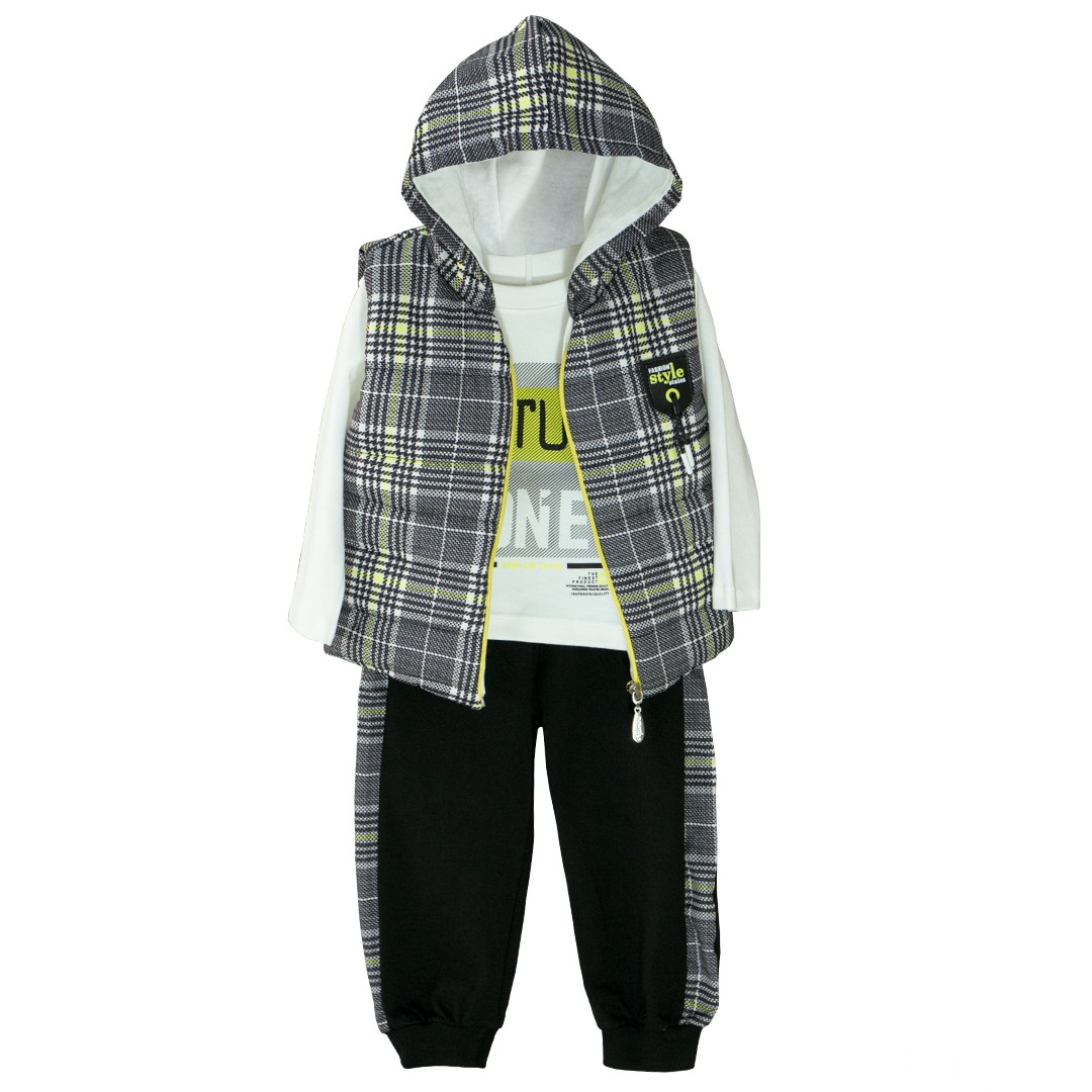 

Костюм детский AGUCUK AGUCUK90280 цв. белый; желтый; серый; черный р. 86, AGUCUK90280