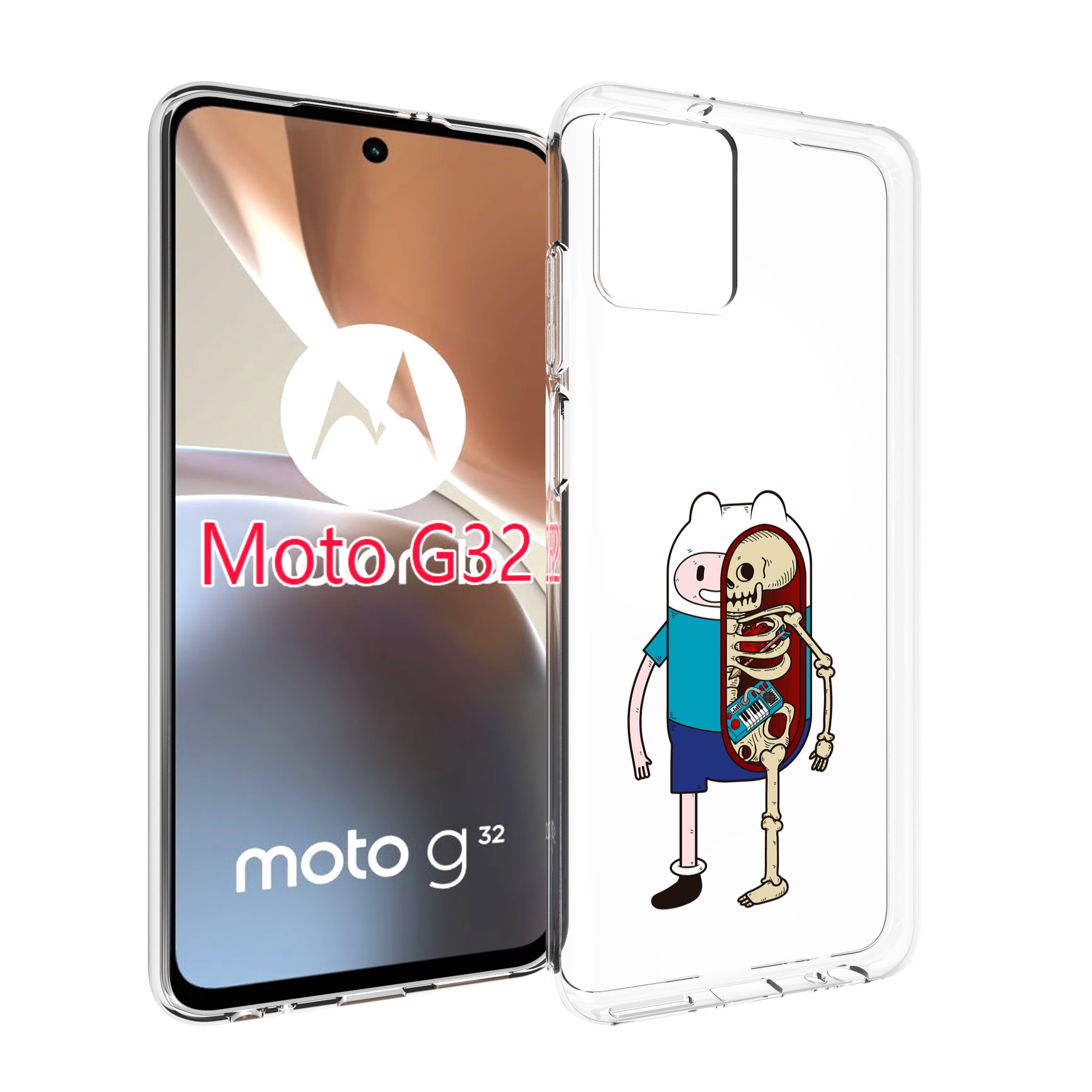 

Чехол MyPads Финн скелет для Motorola Moto G32, Прозрачный, Tocco
