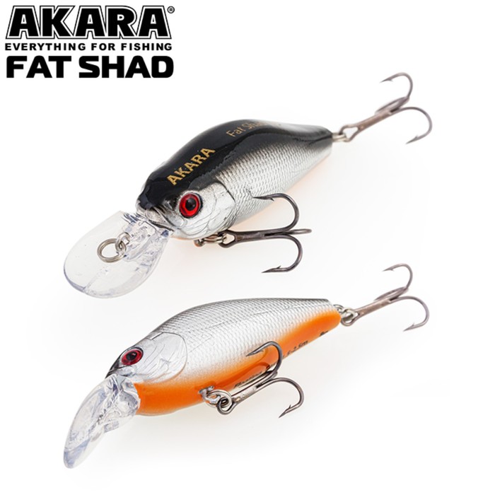 

Воблер Akara Fat Shad 55F, цвет A9, длина 5,5 см, 8 гр., Серебристый, Fat Shad 55F
