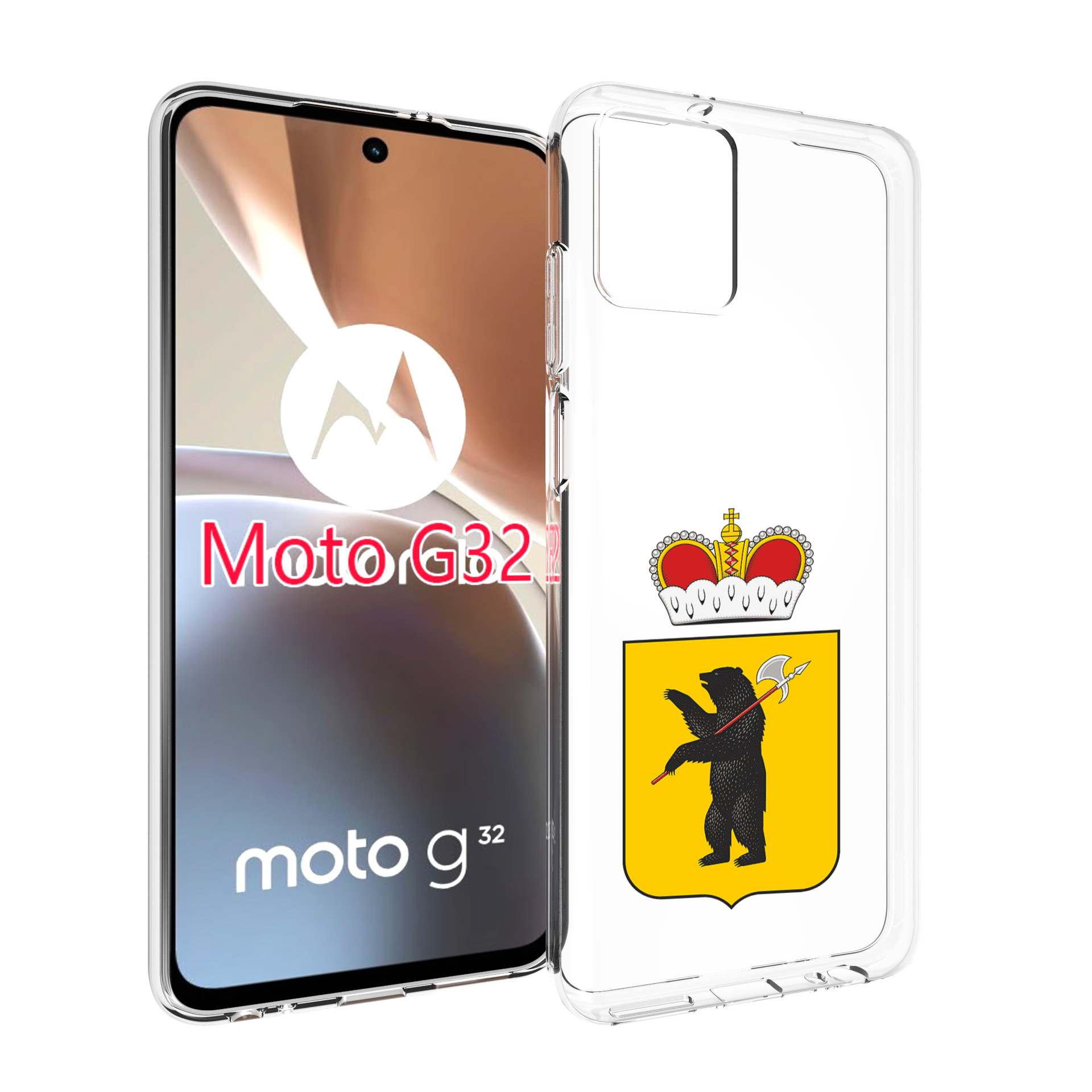 

Чехол MyPads герб-ярославская-область для Motorola Moto G32, Прозрачный, Tocco