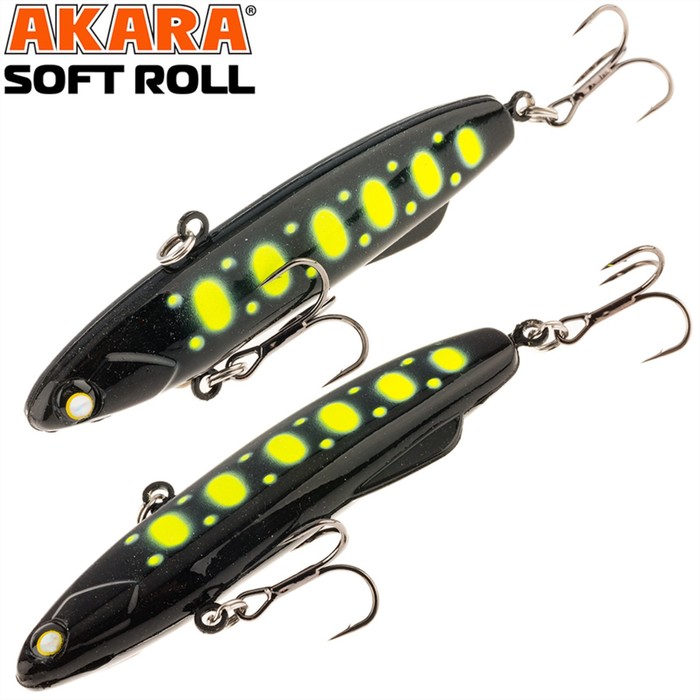 

Воблер Akara раттлин Soft Roll 80 мм, цвет A215, 28 гр., Черный