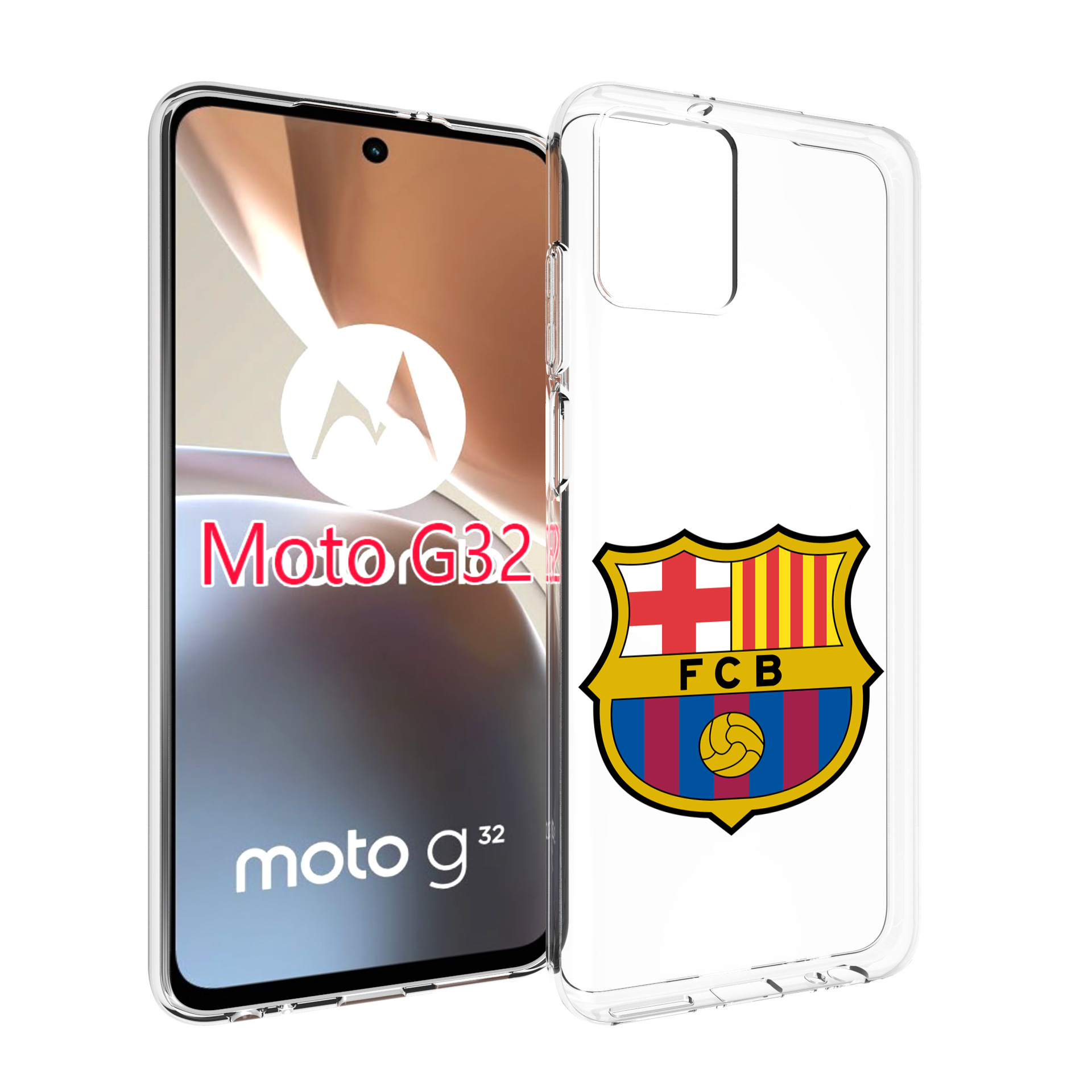

Чехол MyPads ФК FCB Барселона для Motorola Moto G32, Прозрачный, Tocco