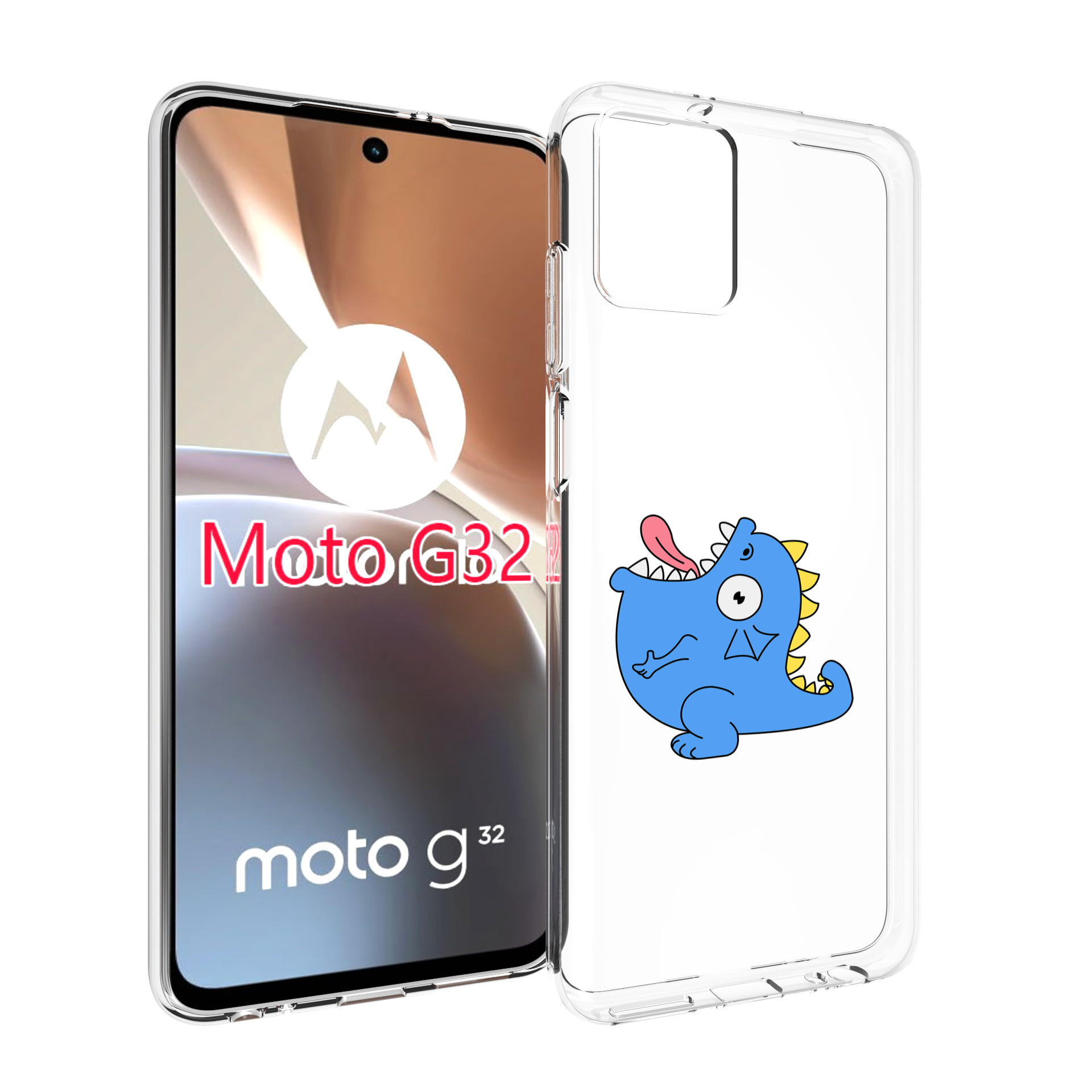 

Чехол MyPads голубая-рыбка для Motorola Moto G32, Прозрачный, Tocco