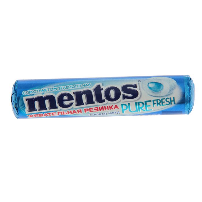 Жевательная резинка Mentos жидкий центр Мята ролл, 16г. Китай