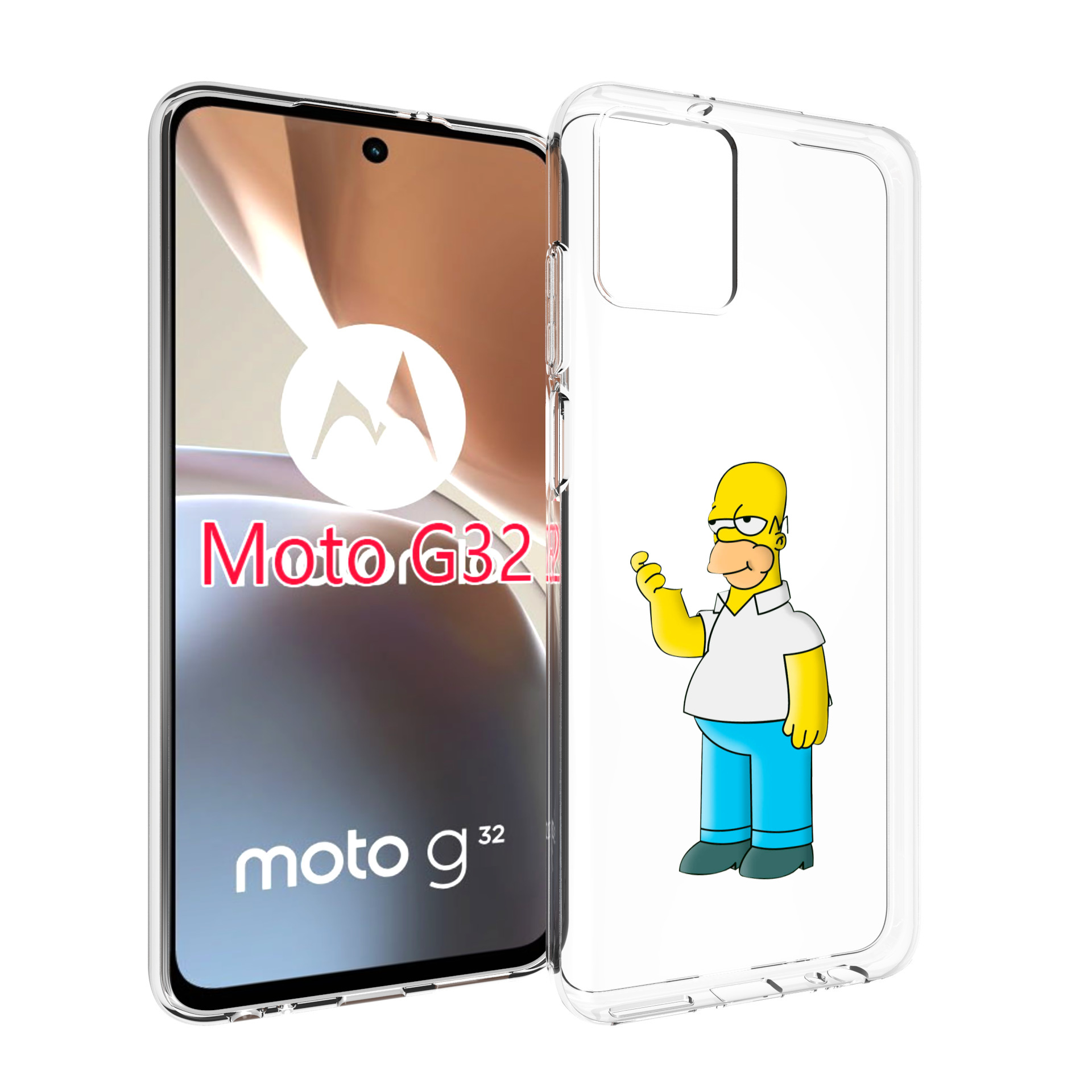 

Чехол MyPads гомер-симпсон для Motorola Moto G32, Прозрачный, Tocco