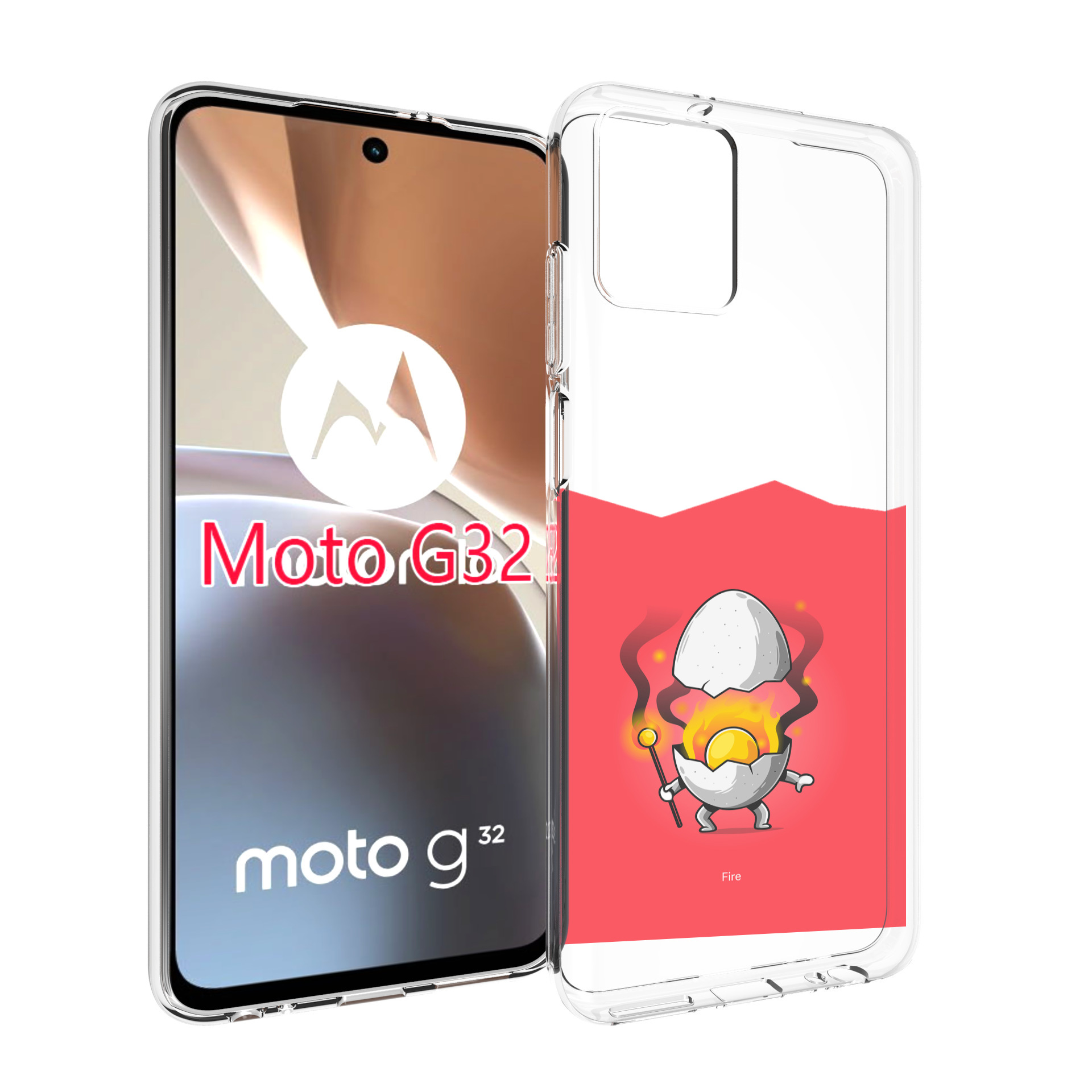 

Чехол MyPads горелое яйцо для Motorola Moto G32, Прозрачный, Tocco