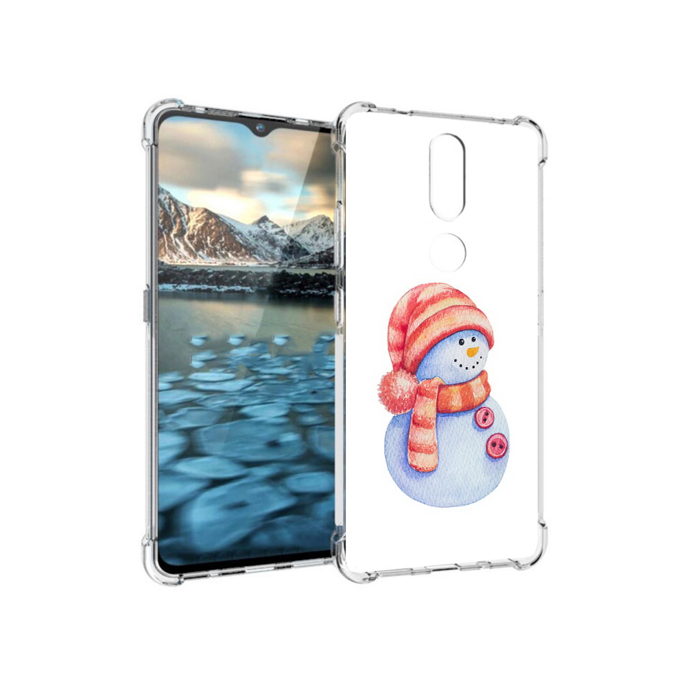 

Чехол MyPads Tocco для Nokia 2.4 Веселый снеговик (PT227049.107.44), Прозрачный, Tocco