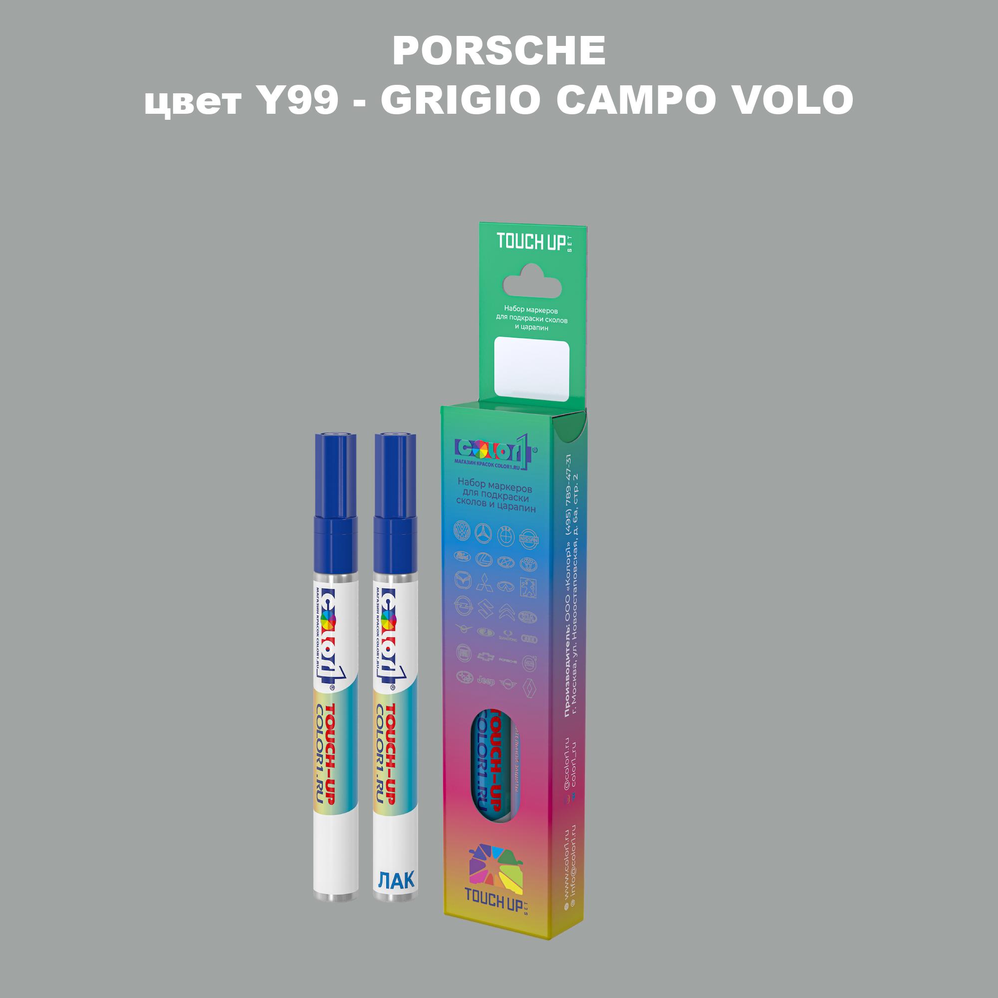 

Маркер с краской COLOR1 для PORSCHE, цвет Y99 - GRIGIO CAMPO VOLO, Прозрачный
