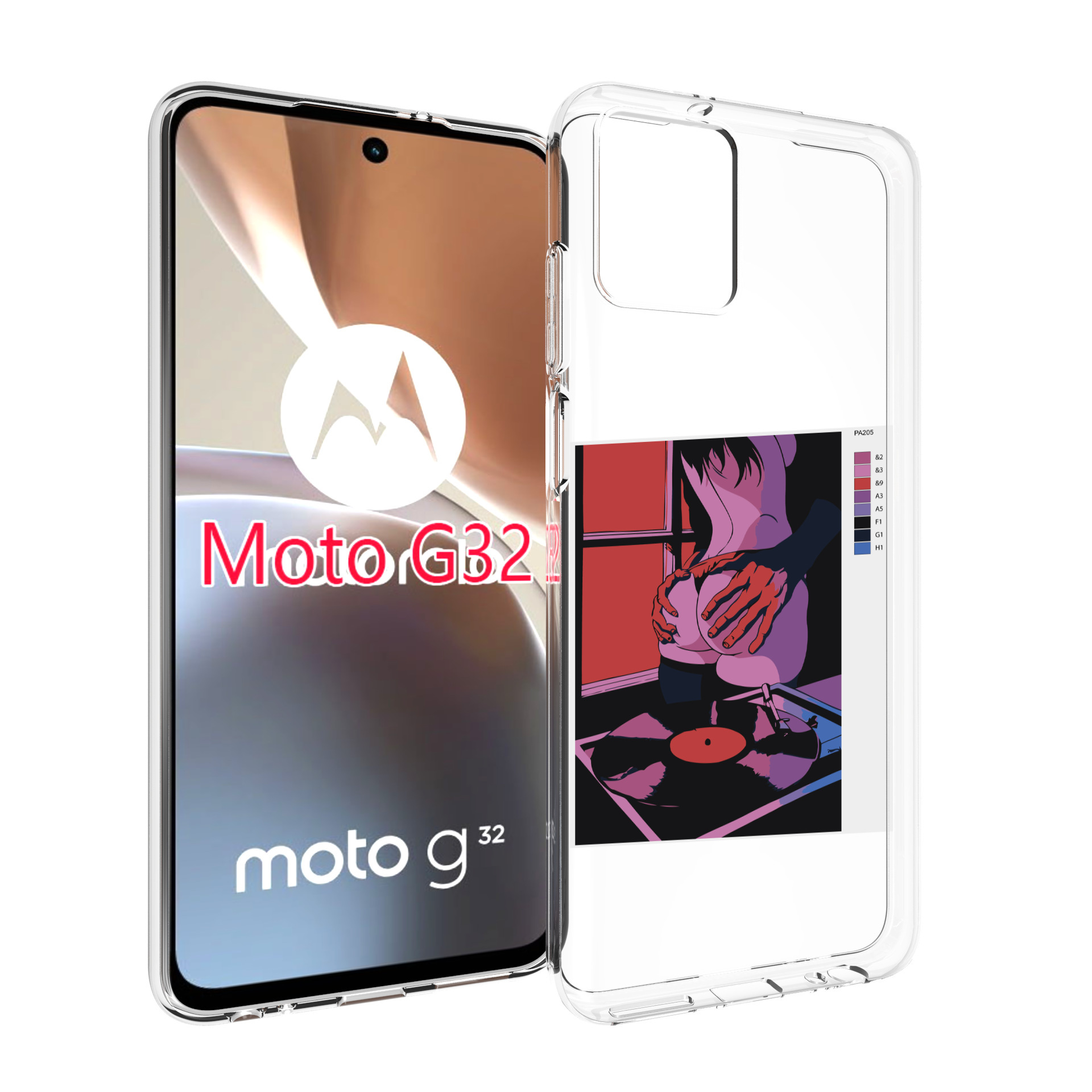 

Чехол MyPads девушка красивая сзади женский для Motorola Moto G32, Прозрачный, Tocco