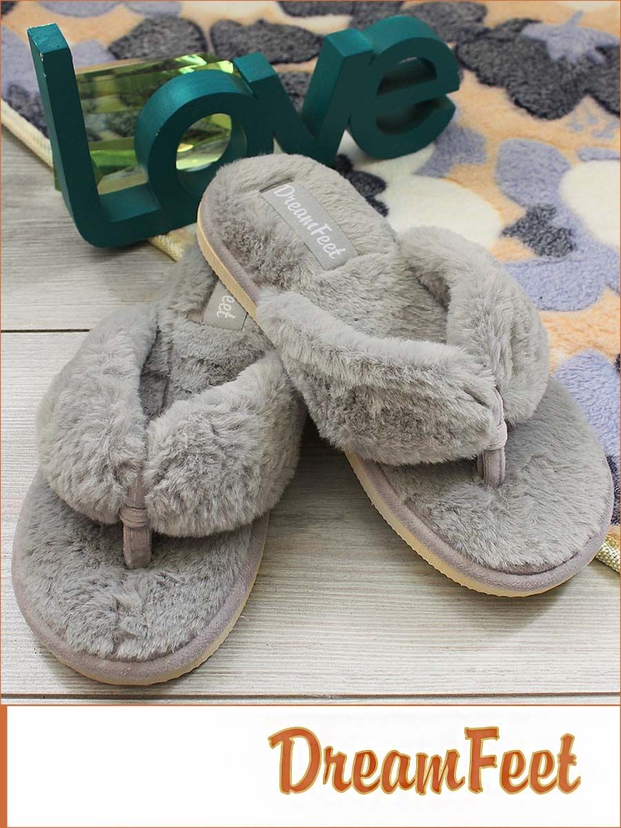 

Тапочки женские Dream feet DFR-22-12W серые 37 RU, Серый, DFR-22-12W