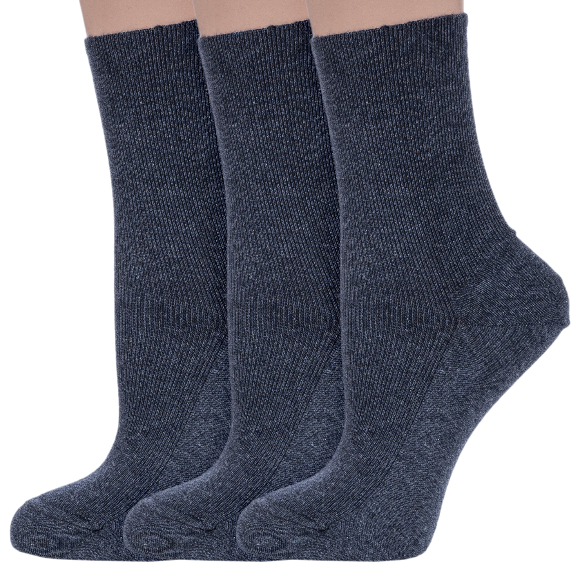 Комплект носков женских Dr Feet 3-15DF6 серых 23