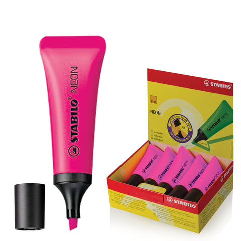

Текстовыделитель STABILO "Neon", РОЗОВЫЙ, линия 2-5 мм, 72/56, (2шт.)