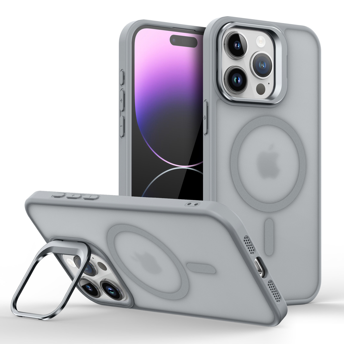 

Противоударный чехол для iPhone 14 Pro c функцией Magsafe серый, iPhone 14 Pro