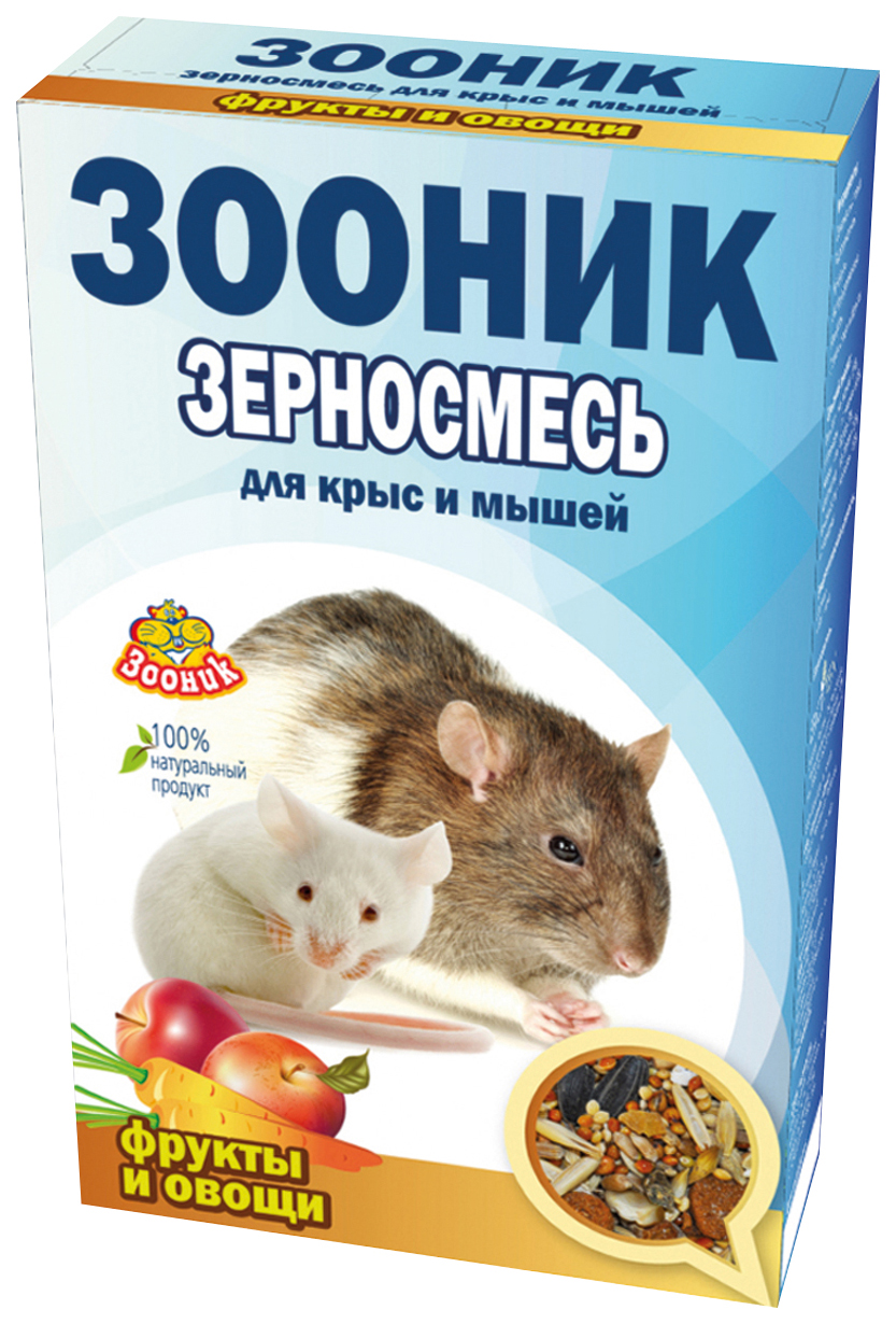 

Сухой корм для крыс и мышей Зооник Фрукты и овощи, 400 г, Классик Зооник