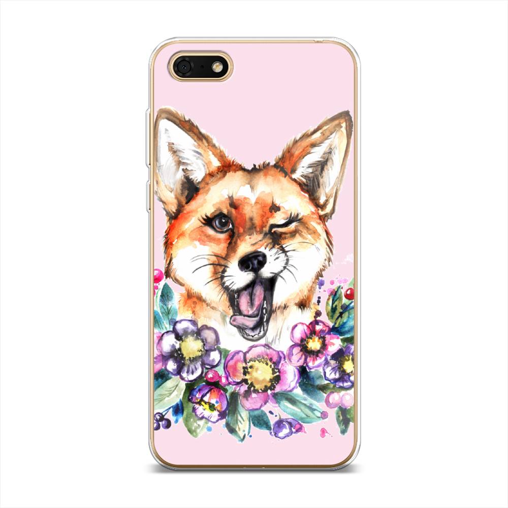

Чехол Awog на Huawei Y5 Lite (2018) "Подмигивающая лиса", Разноцветный, 6105950-10