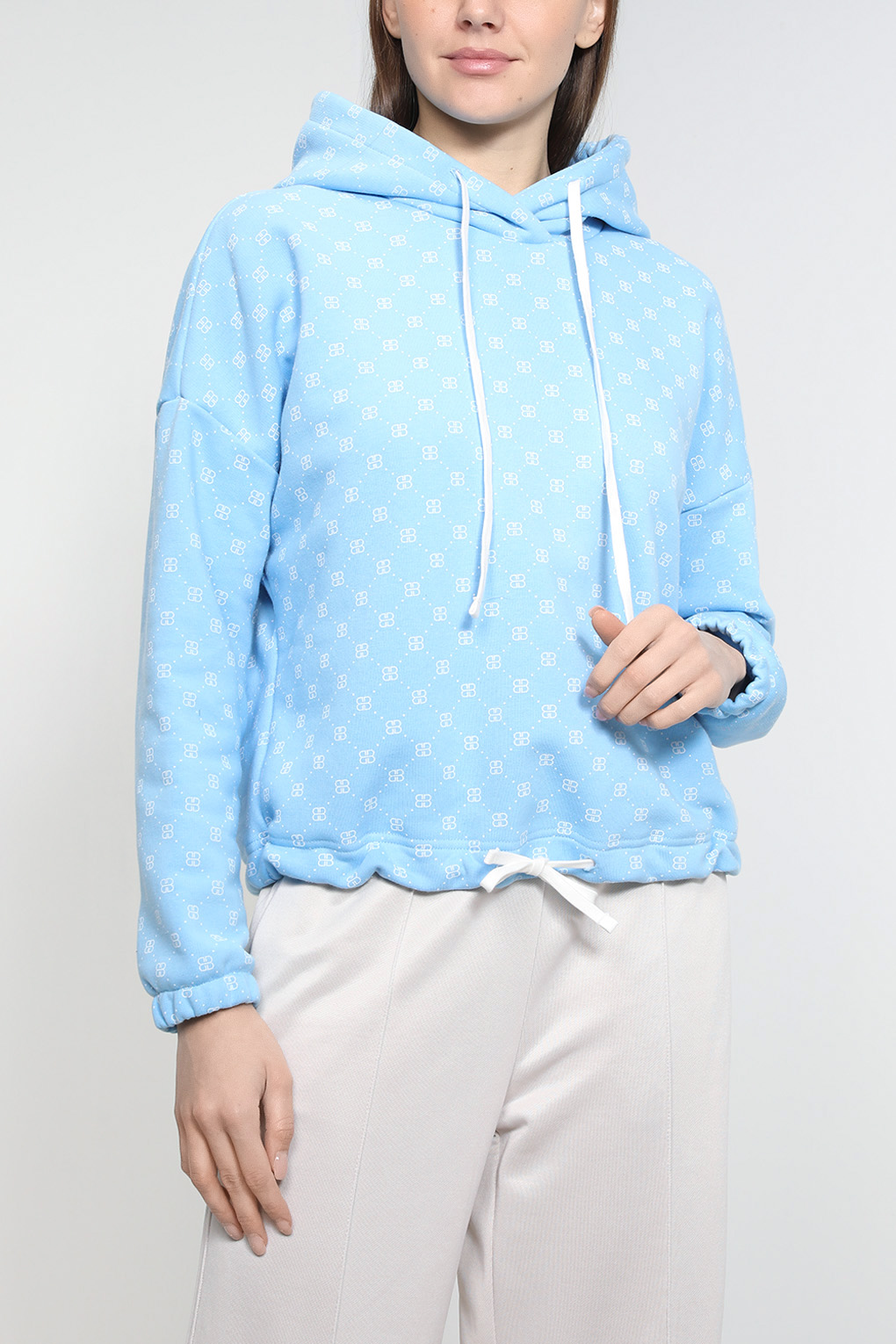 

Толстовка женская Belucci BL230311261-009 голубая M, Голубой, BL230311261-009