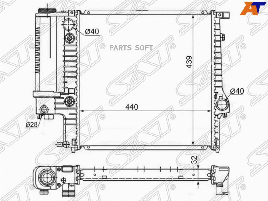 

Радиатор Охлаждения Двигателя Sat Sgbw0001