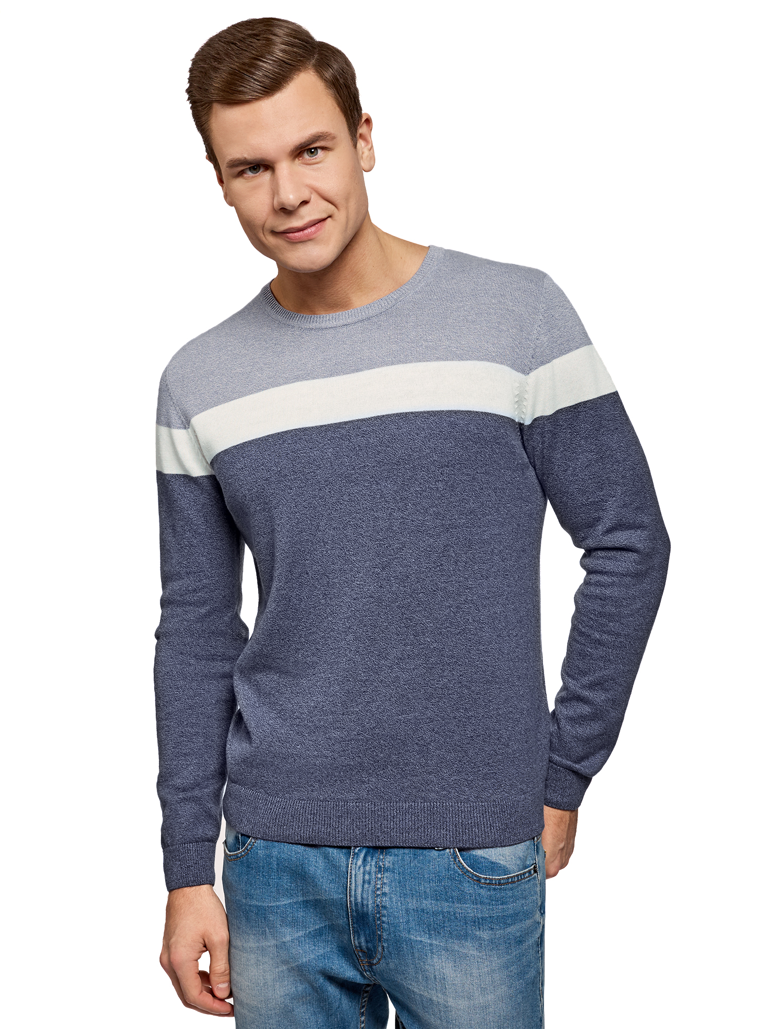 

Джемпер мужской oodji 4L112234M синий 2XL, 4L112234M