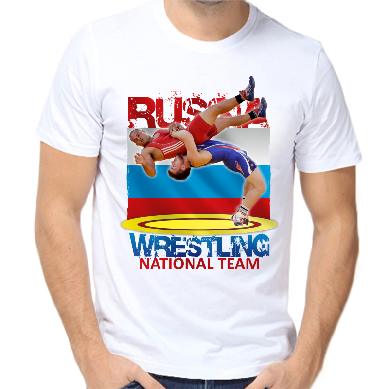 

Футболка мужская белая 42 р-р russia wrestling national team, Белый, fm_wrestling_national_team