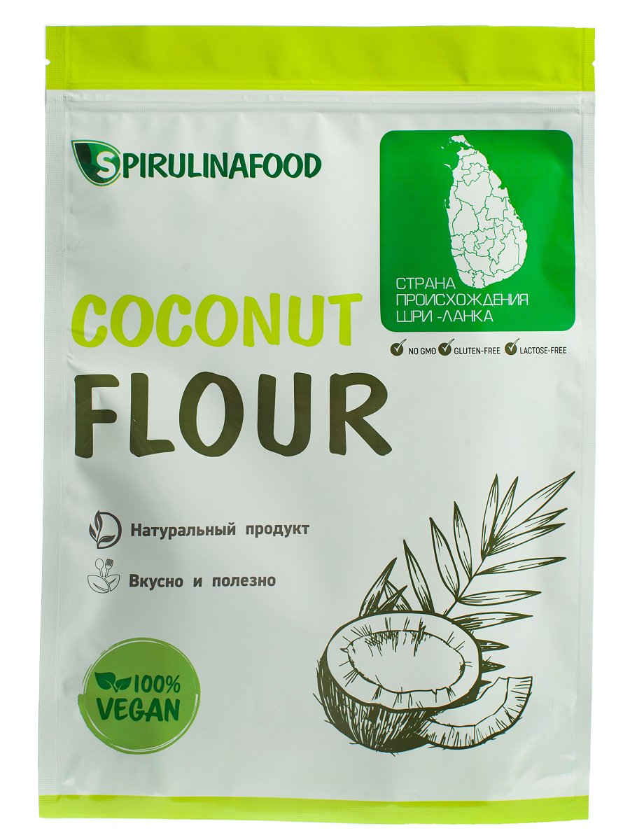 Мука кокосовая Spirulinafood 1000гр