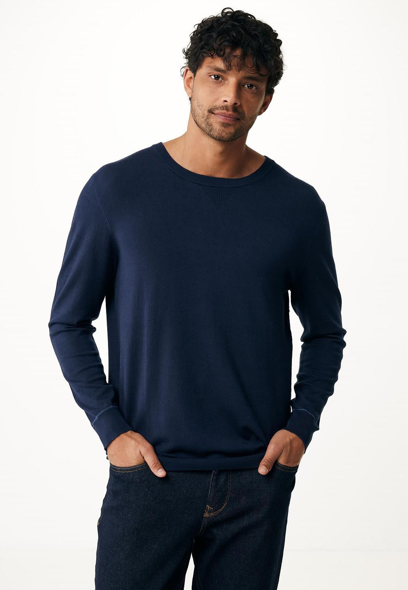 Джемпер мужской MEXX Brian Basic Knit Sweater MF006600743M синий М