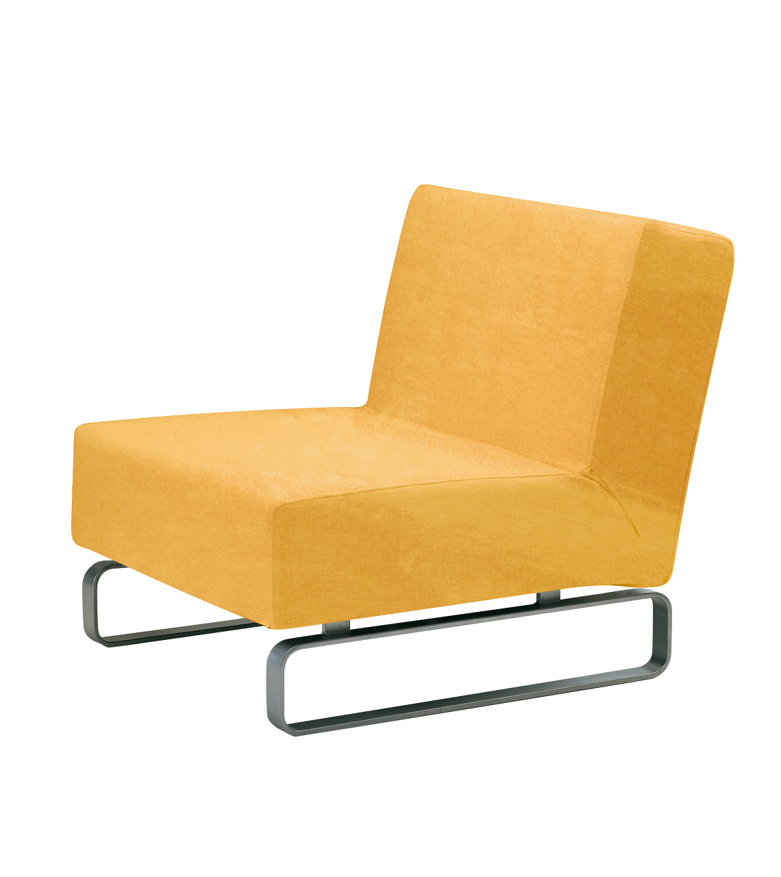 Чехол на кресло без подлокотников до 120 см Виктория хоум декор Бруклин желтый