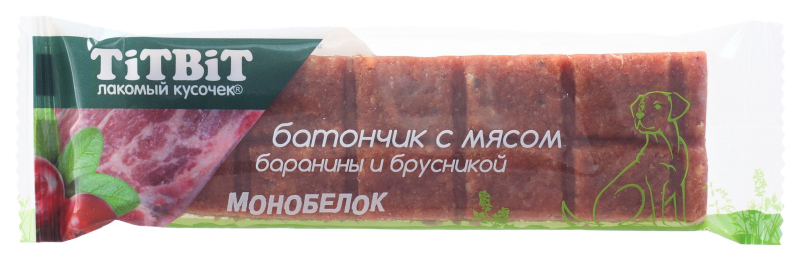 фото Лакомство для собак titbit с бараниной и брусникой 40 г