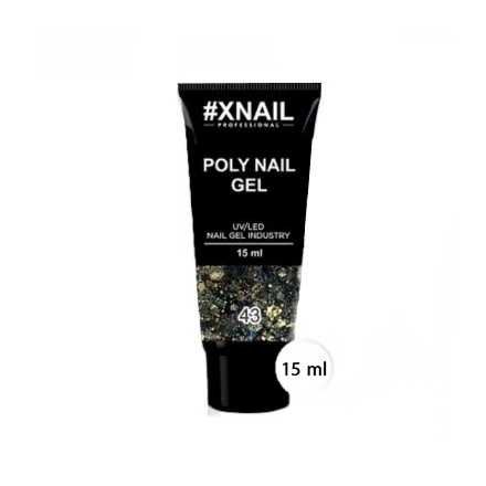 

Полигель Xnail, «XL блестки» №43
