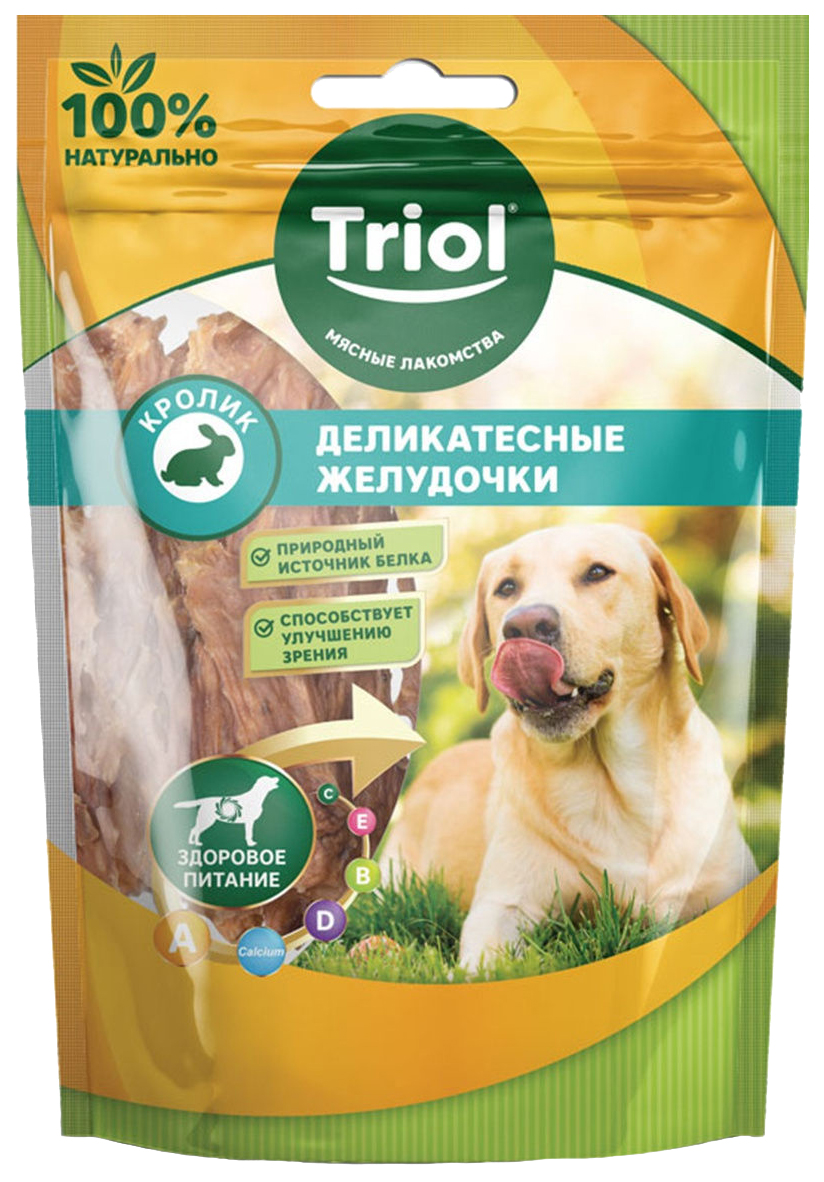 фото Лакомство для собак triol, кроличьи желудочки, 50г