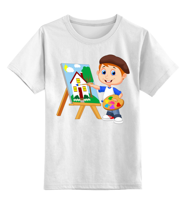 Купить 0000003549114, Детская футболка классическая унисекс Printio Художник,