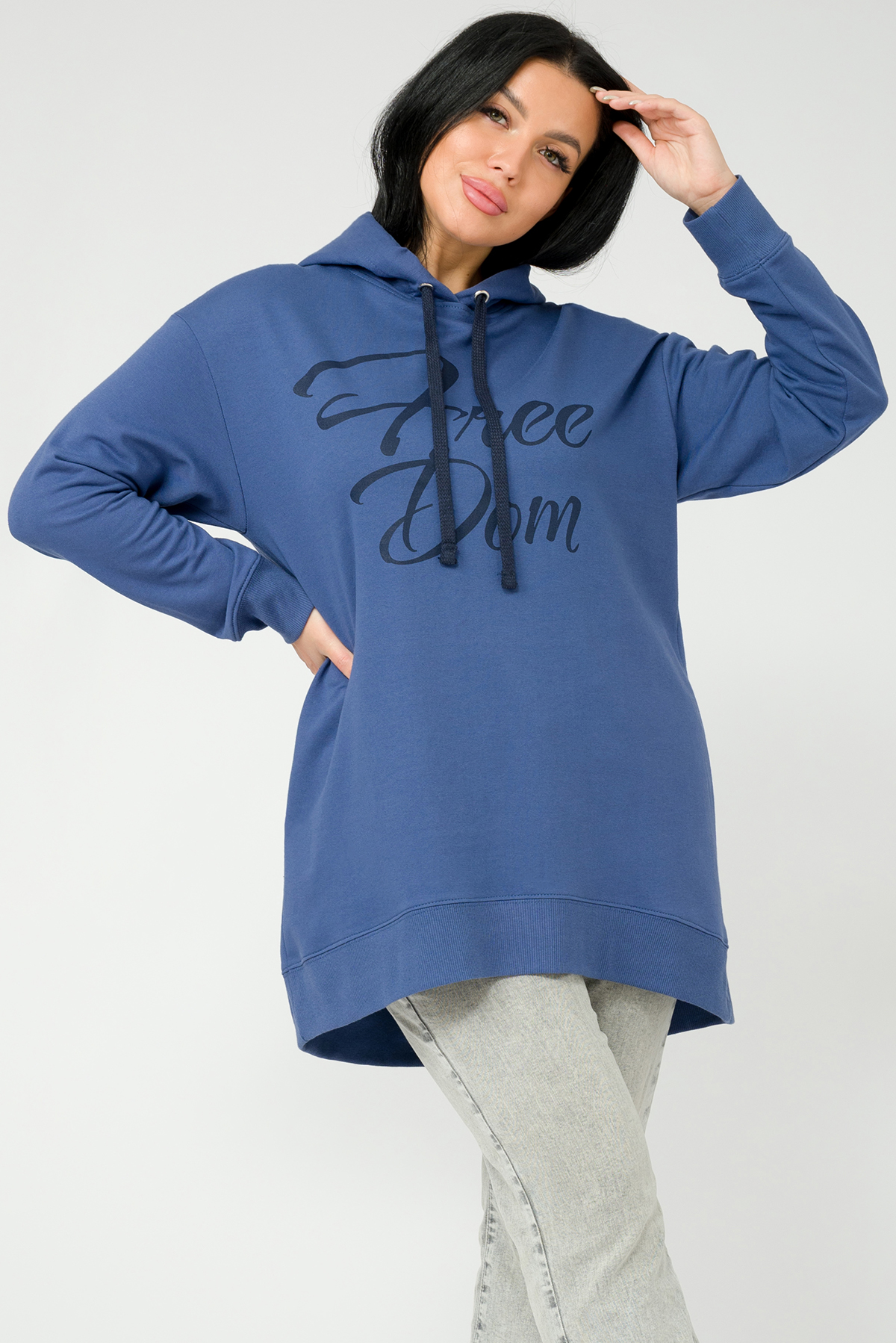 Худи женское Шаrliзе 0281 синее 54 RU 1740₽