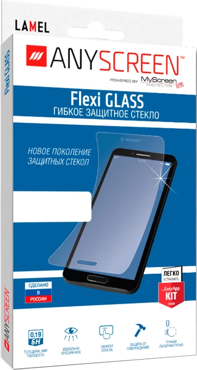 фото Защитное стекло anyscreen flexi glass для samsung galaxy a9 (2018) прозрачный