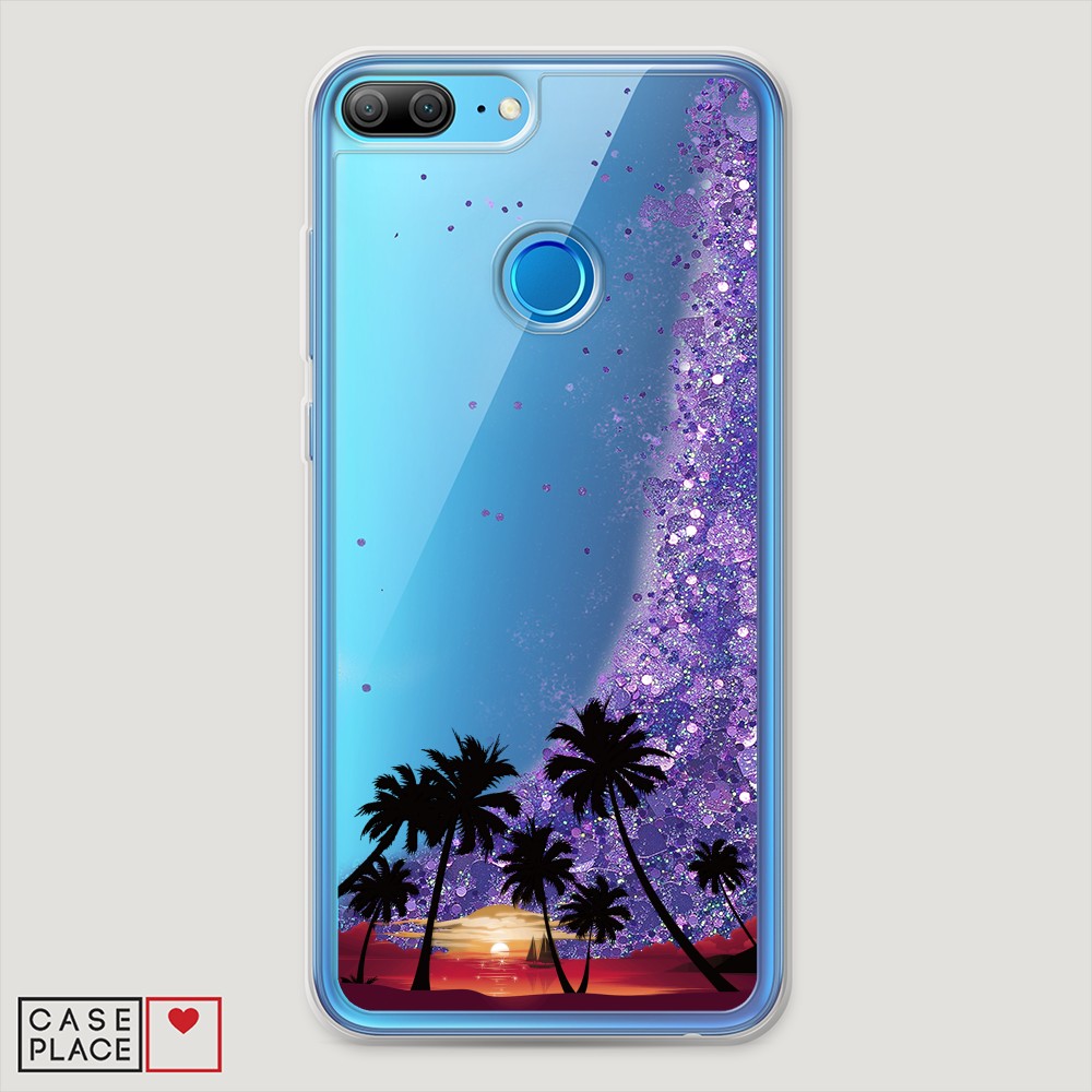 

Чехол Awog на Honor 9 Lite "Закат и пальмы", Разноцветный, 64292-1
