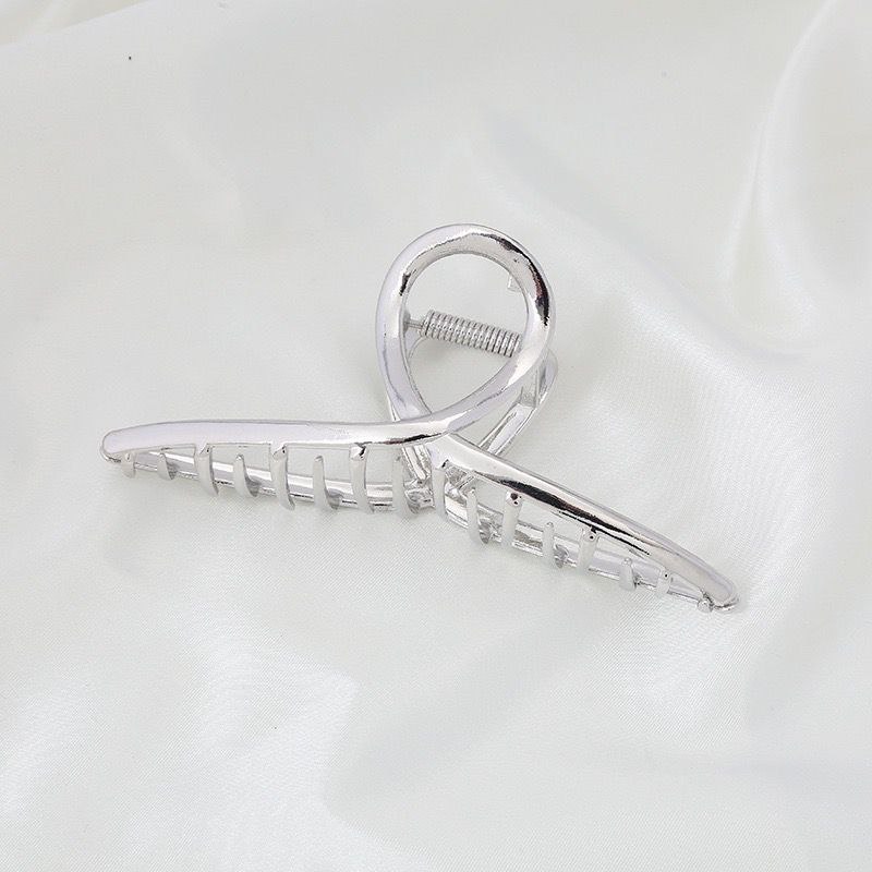 

Заколка-краб женская CuteShop CS020 серебро, Серебристый, CS020