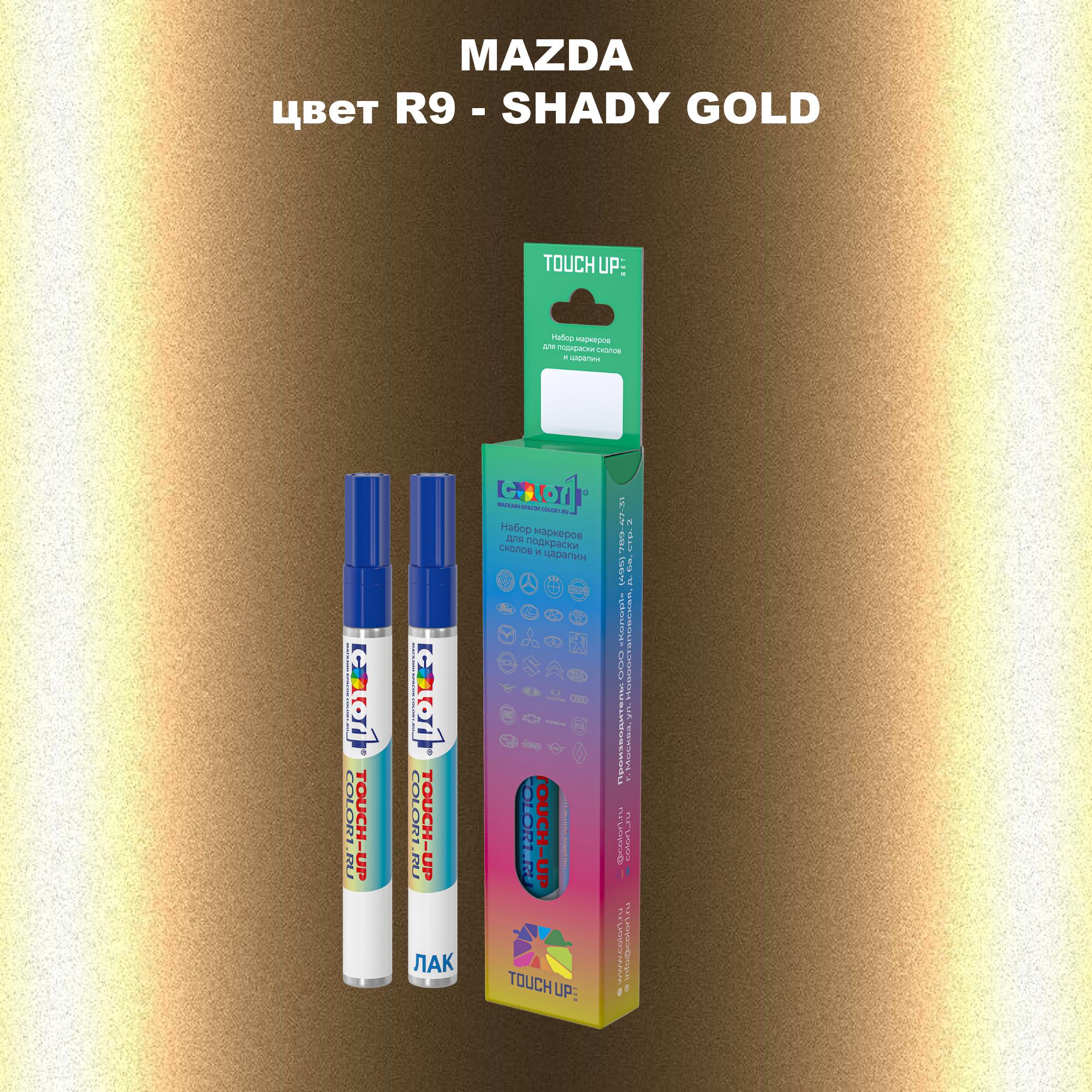 

Маркер с краской COLOR1 для MAZDA, цвет R9 - SHADY GOLD, Прозрачный