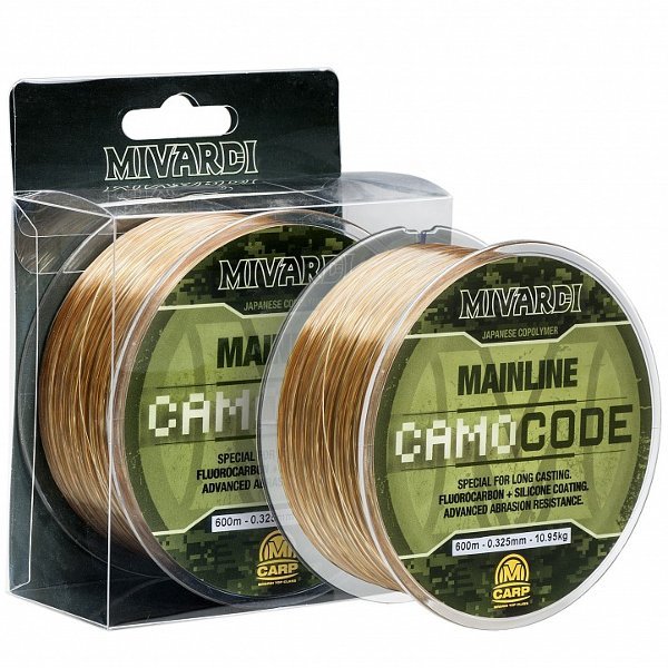 

Леска монофильная Mivardi CamoCode Mainline 0,385 мм, 600 м, 14,5 кг, camo, 1 шт.