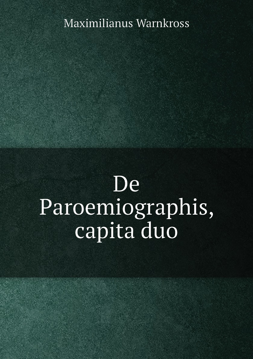 

De Paroemiographis, capita duo