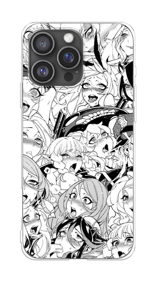 

Чехол на Apple iPhone 16 Pro Max "Ахегао манга тян", Черный;белый;серый, 16350-1