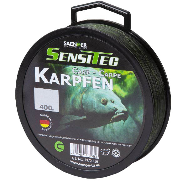 

Леска монофильная Saenger Sensitec Carp 0,25 мм, 400 м, 6,25 кг, camo green, 1 шт.