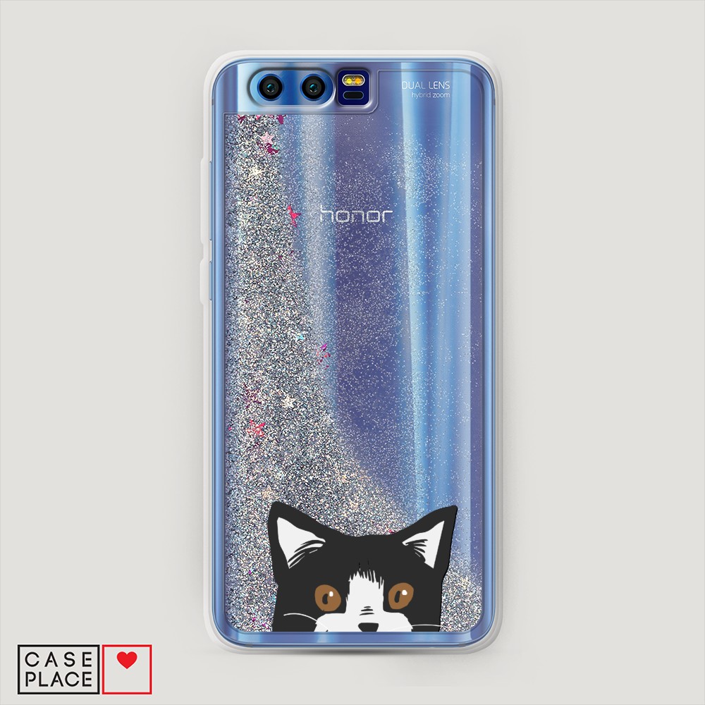 

Чехол Awog на Honor 9 "Подглядывающий кот", Разноцветный, 62491-1