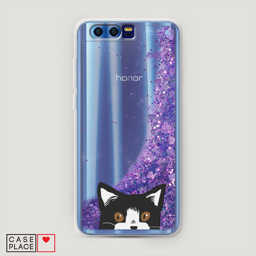 

Чехол Awog на Honor 9 "Подглядывающий кот", Разноцветный, 62492-1