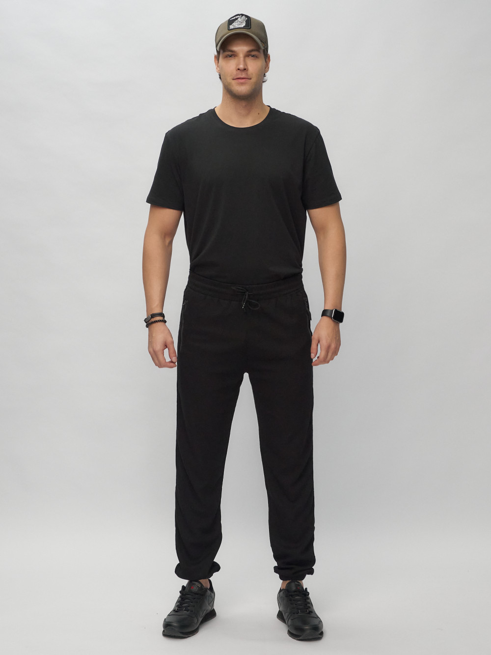 Спортивные брюки мужские MTFORCE 001 черные 46 RU