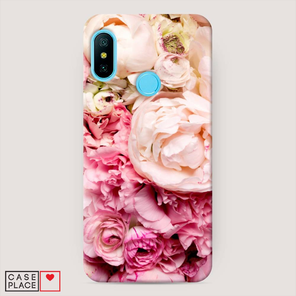 

Пластиковый чехол "Пионы яркие" на Xiaomi Redmi 6 Pro, 34020-6