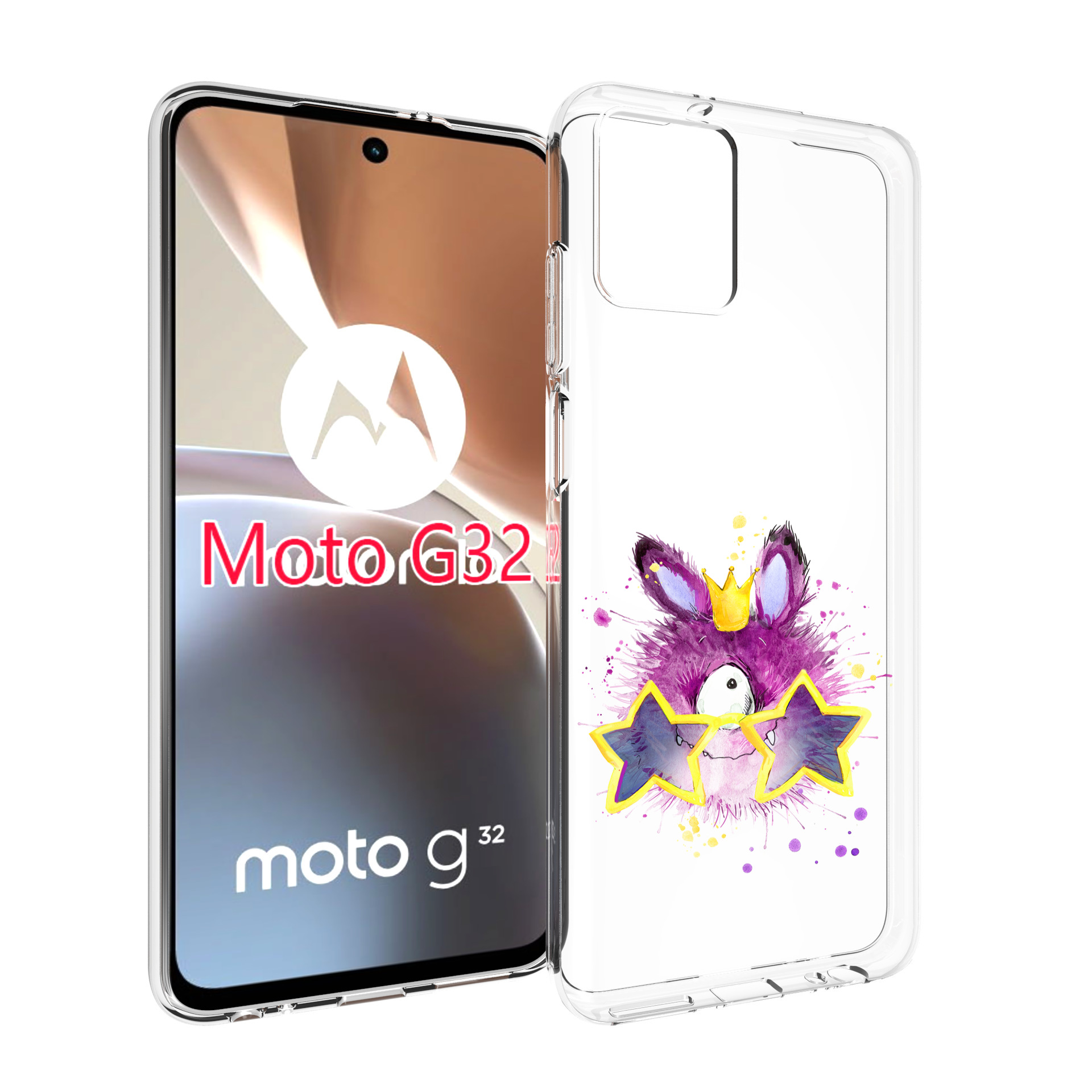 

Чехол MyPads Шуршуля для Motorola Moto G32, Прозрачный, Tocco