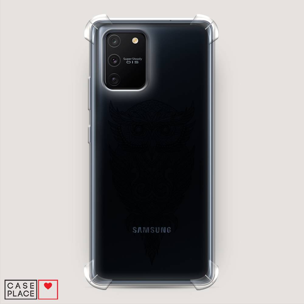 фото Противоударный силиконовый чехол "филин графика" на samsung galaxy a91 awog