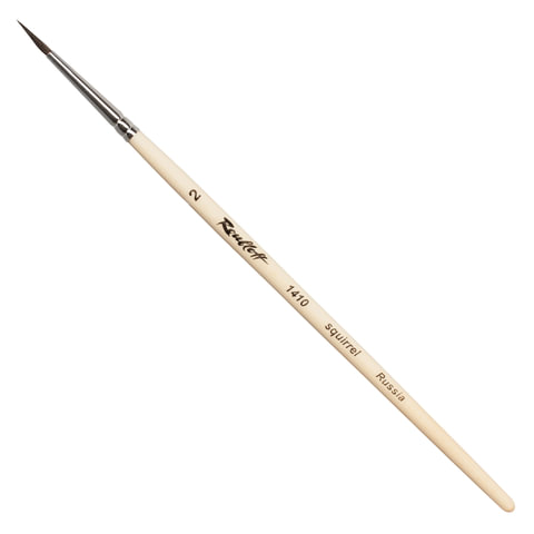 

Кисть художественная ROUBLOFF (Рублев) белка круглая № 2 короткая ручка ЖБ1-0200Б (2шт), Бежевый